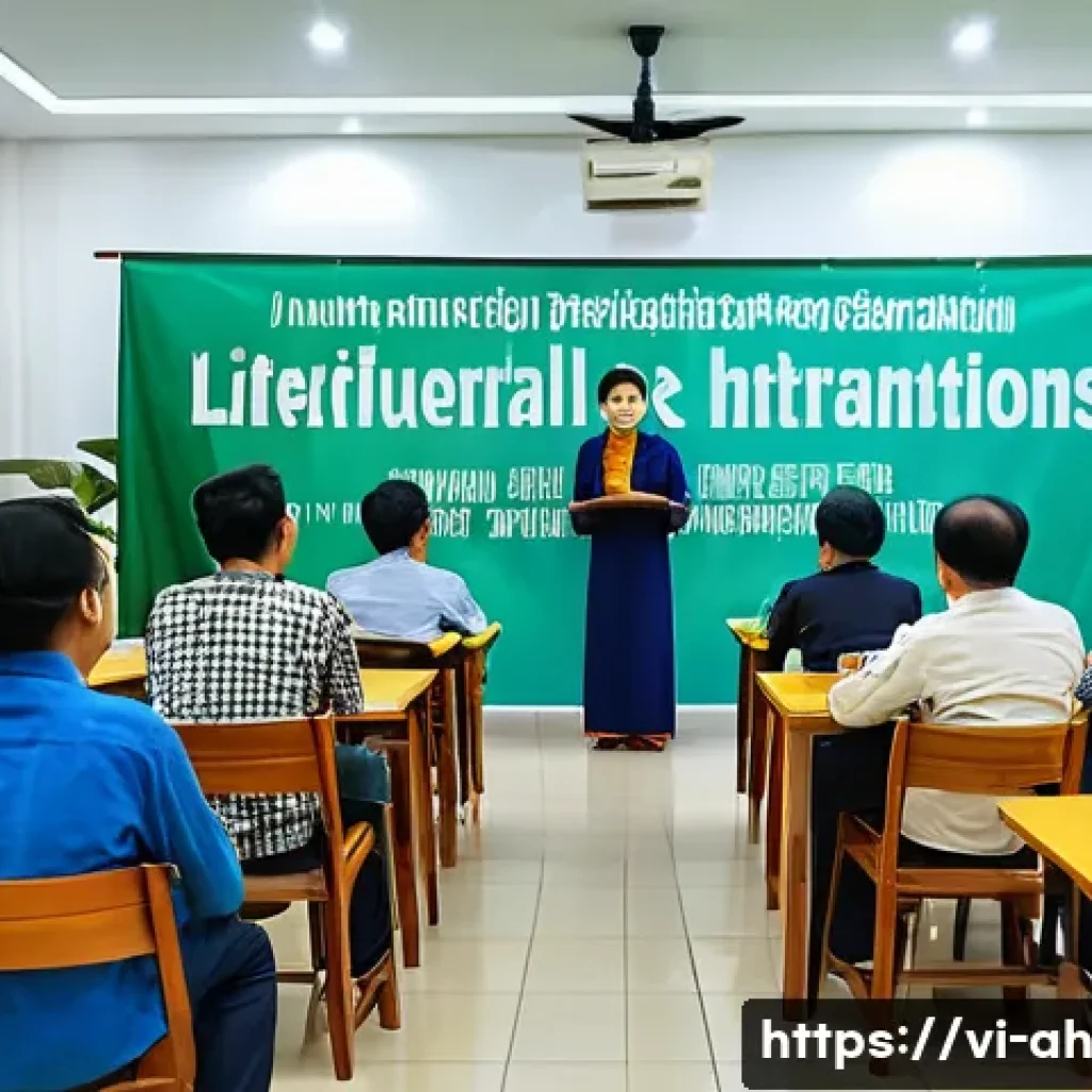 협동조합의 회원 모집 방법 - A vibrant community workshop scene in rural Vietnam, featuring a diverse group of adults attentively...